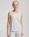Chico's Luxe Diamante Tank In Gray In Gray