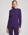 Chico's Luxe Envelope Neck Sweater In Purple Elixir In Purple