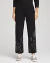 Chico's Luxe Intarsia Pants In Black In Black