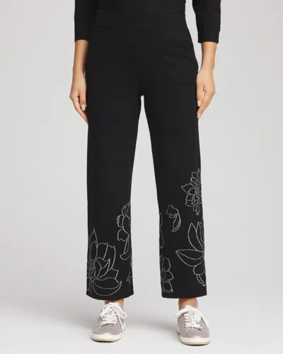 Chico's Luxe Intarsia Pants In Black