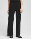 Chico's Luxe Side Stripe Ankle Pants In Black Size 12 |  Zenergy In Black