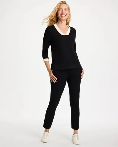 Chico's Luxe Tapered Ankle Pants In Black