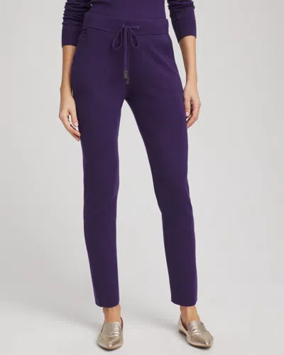 Chico's Luxe Tapered Ankle Pants In Purple Elixir In Blue