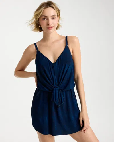 Chico's Magicsuit Billie Jean Kami Swim Dress In Denim In Blue