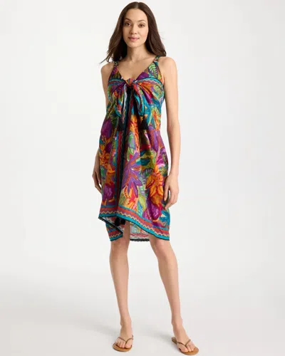 Chico's Magicsuit Cactus Flower Pareo In Multi