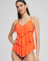 Chico's Magicsuit Solid Rita Tankini Top In Orange Size 8 |  In Orange