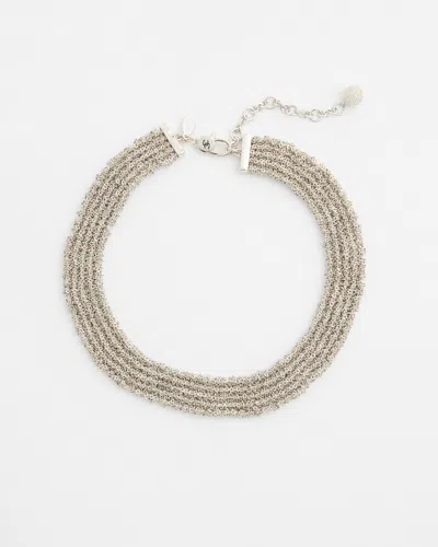 Chico's Mesh Collar Necklace |  In Metallic
