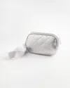 Chico's Metallic Silver Quilted Belt Bag |  In Metallic Silver