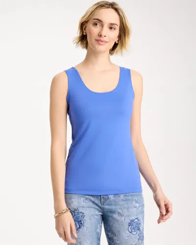 Chico's Microfiber Tank In Amparo Blue