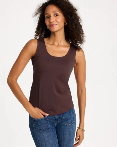 Chico's Microfiber Tank In Bitter Chocolate