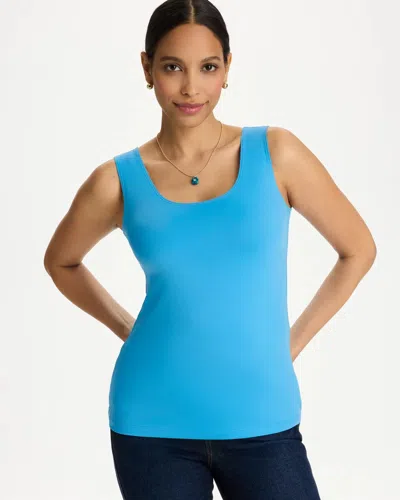 Chico's Microfiber Tank In Blue Tide