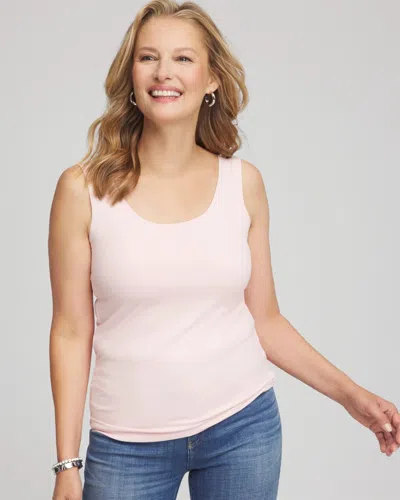 Chico's Microfiber Tank In Blushed In Animal Print