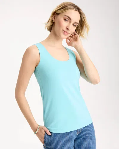 Chico's Microfiber Tank In Bondi Blue