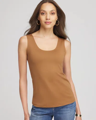 Chico's Microfiber Tank In Burnt Sienna In Brown