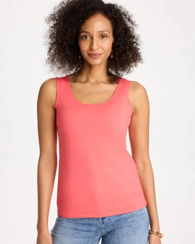 Chico's Microfiber Tank In Calypso Coral In Pink