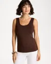 Chico's Microfiber Tank In Deep Brown In Brown