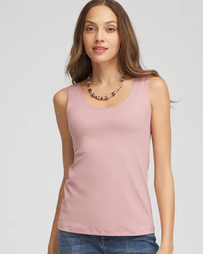 Chico's Microfiber Tank In Dusty Rose In Pink