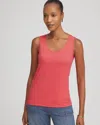 Chico's Microfiber Tank In Folkloric Red