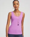 Chico's Microfiber Tank In Gooseberry In Pink