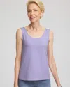 Chico's Microfiber Tank In Lilac Mist In Purple