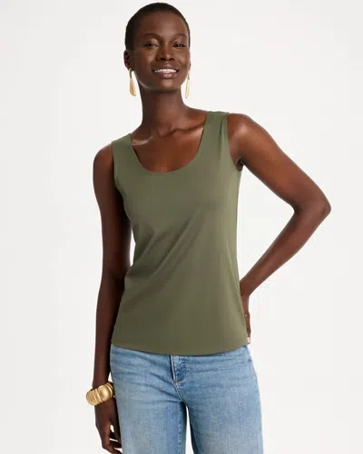 Chico's Microfiber Tank In Mossy Grove