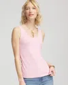 Chico's Microfiber Tank In Dusty Rose In Pink