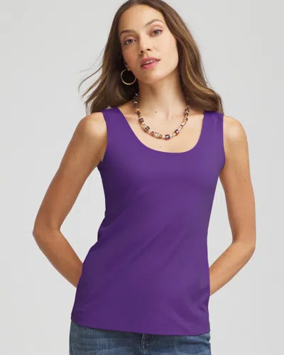 Chico's Microfiber Tank In Purple Elixir