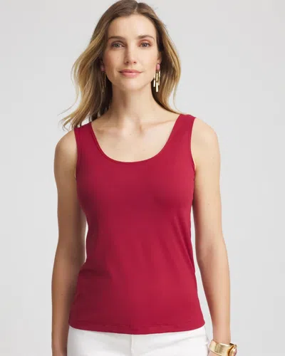 Chico's Microfiber Tank In Russet Red