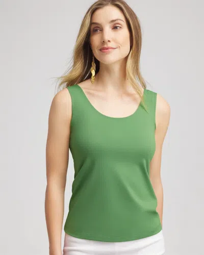 Chico's Microfiber Tank In Salted Lime In Green