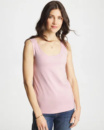 Chico's Microfiber Tank In Sweet Blossom In Pink