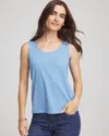 Chico's Microfiber Tank In Tidal Blue