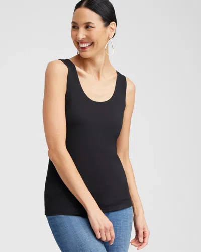 Chico's Microfiber Tank Top In Black Size 12/14 |