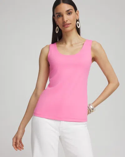 Chico's Microfiber Tank Top In Delightful Pink Size Large |