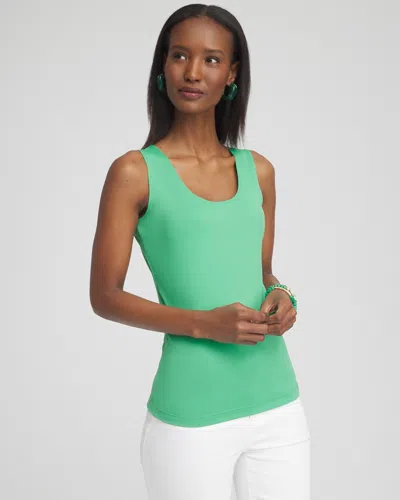 Chico's Microfiber Tank Top In Grassy Green Size Large |