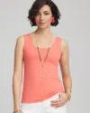 Chico's Microfiber Tank Top In Melon Mambo Size 20/22 |  In Melon Mambo