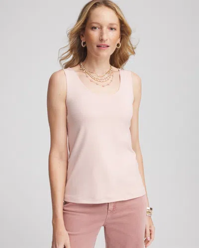 Chico's Microfiber Tank Top In Pink Size 12/14 |  In Rose Smoke