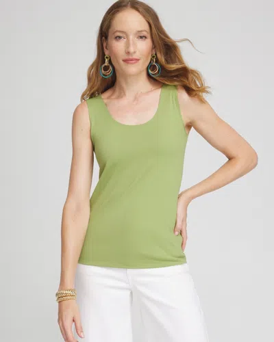 Chico's Microfiber Tank Top In Spanish Moss Size 8/10 |