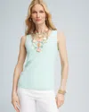 Chico's Microfiber Tank Top In Teal Waters Size 20/22 |  In Teal Waters