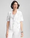 Chico's Milano Embroidered Sweater In White In White