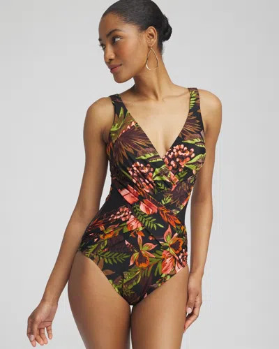 Chico's Miraclesuit Botanico Crossover One Piece Size 14 |  In Multicolor