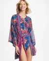 Chico's Miraclesuit Decoupage Kimono In Multi