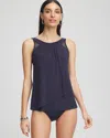 Chico's Miraclesuit Ursula Tankini Top In Blue Size 12 |  In Midnight