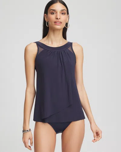 Chico's Miraclesuit Ursula Tankini Top In Blue Size 12 |  In Midnight