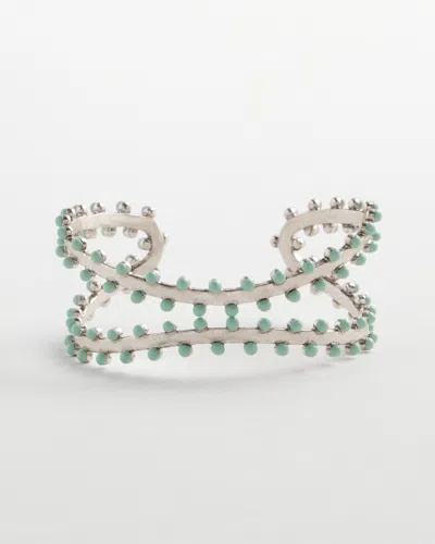 Chico's Mixed Metal Cuff Bracelet |  In Light Blue