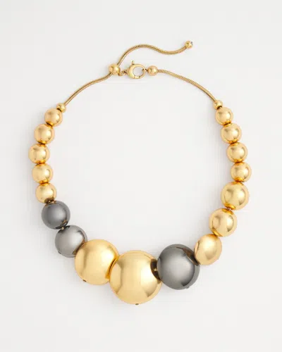 Chico's Mixed Metal Sphere Bib Necklace |  In Mixed Metals