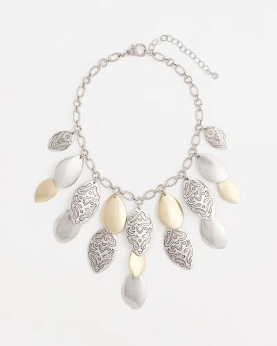 Chico's Mixed Petals Bib Necklace |  In Mixed Metals