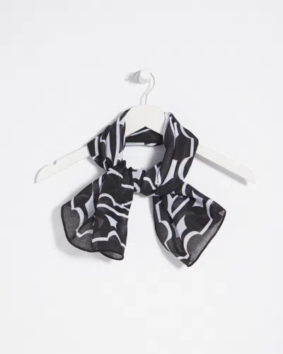 Chico's Mixed Print Square Scarf In Black |