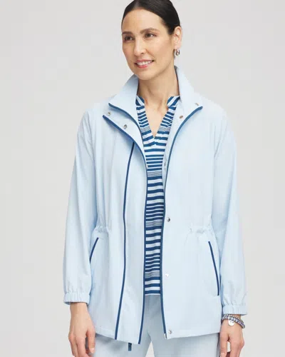 Chico's Mockneck Anorak Jacket In Crystal Springs Size Medium |  Zenergy