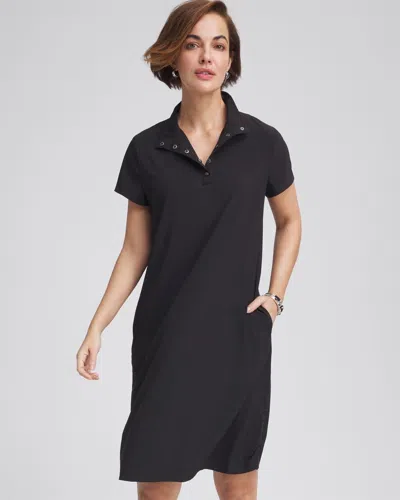 Chico's Mockneck Bungee Dress In Black Size 0/2 |  Zenergy Activewear