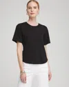 CHICO'S MODERN FIT & FLARE TEE IN BLACK SIZE 20/22 | CHICO'S